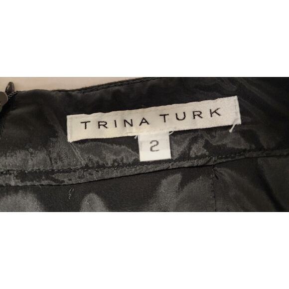 Trina Turk Multicolor Black Striped Printed Pencil Skirt  Size 2 - Picture 6 of 7